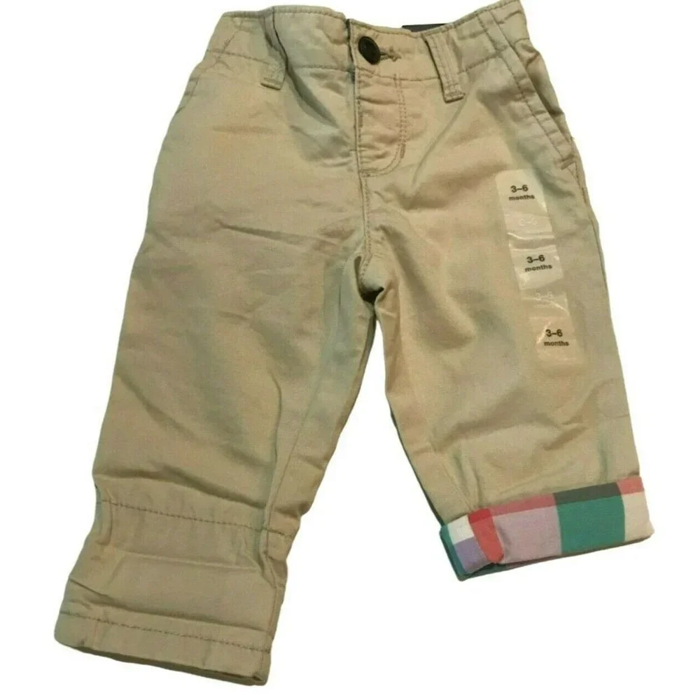 NWT GAP Baby Boys Pants Sz 6-12M Beige #500042